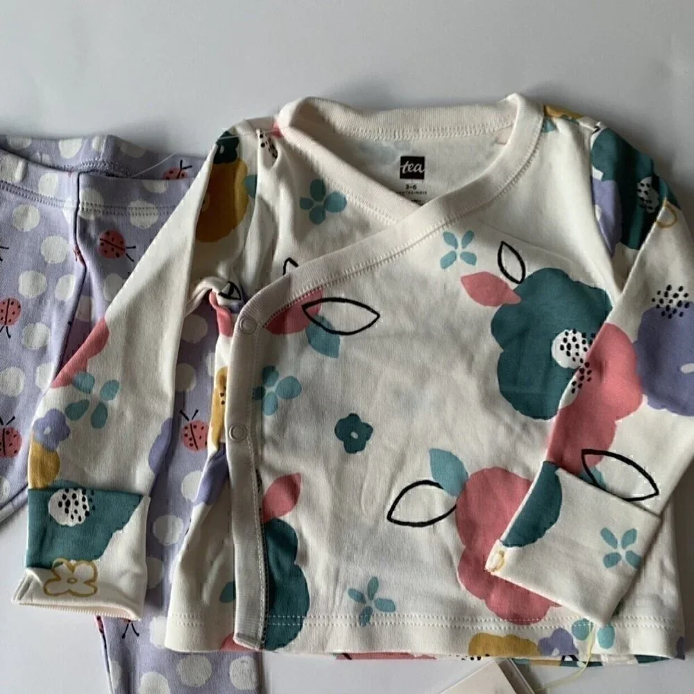 NWT Tea Collection Top And Pants Set, 0-3 Months 3-6 months
